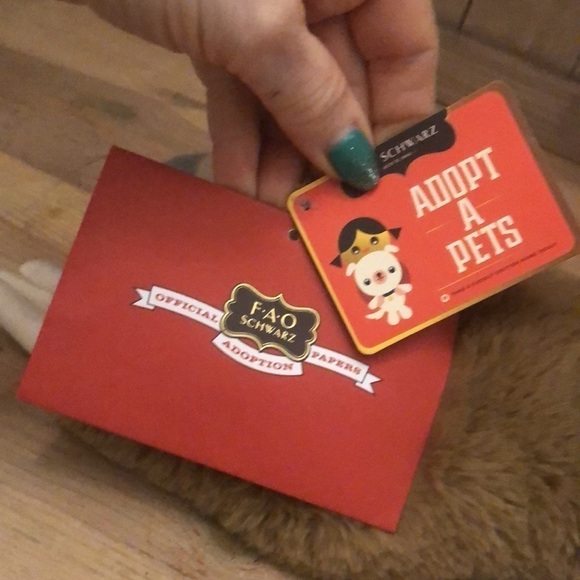 FAO Schwarz Sloth Adopt A Pet Stuffed Animal Plush Adoption Certificate - Picture 4 of 11